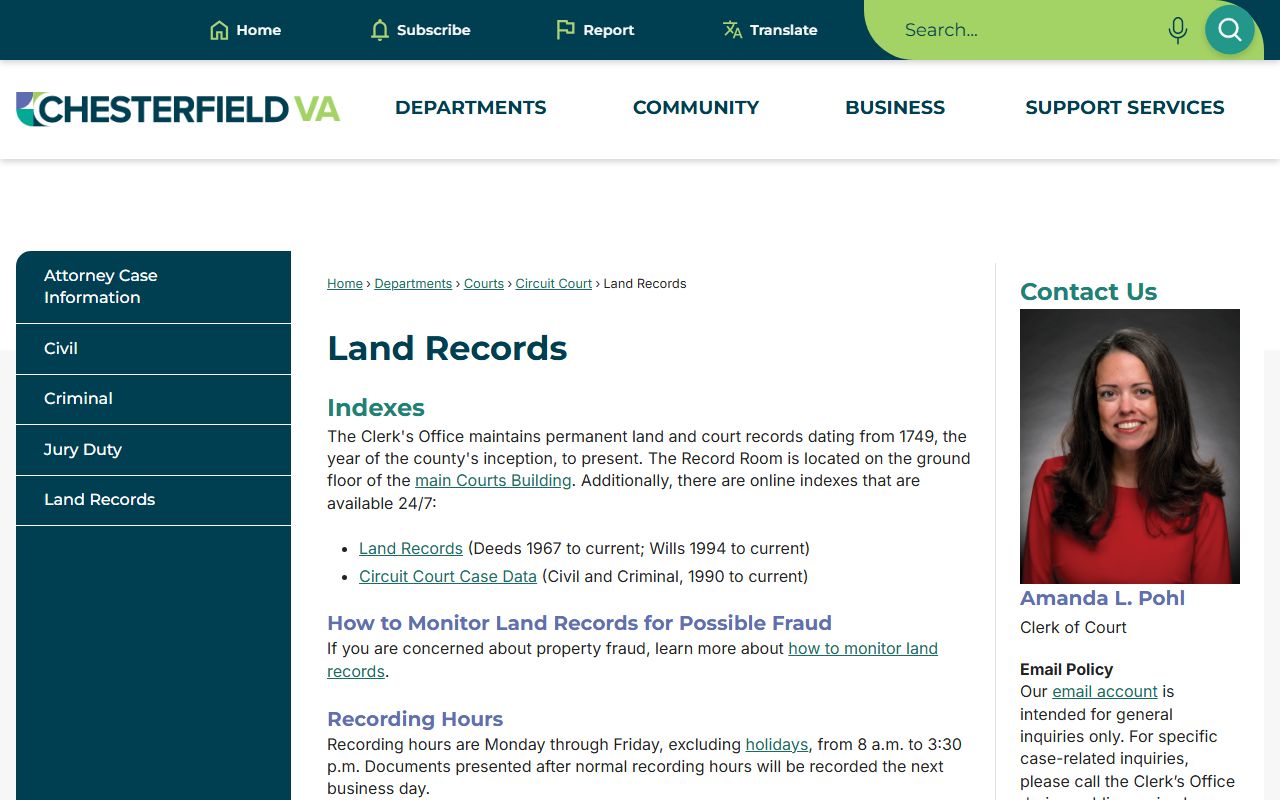 Chesterfield County deed records