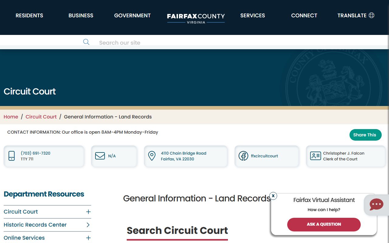 Fairfax County deed records