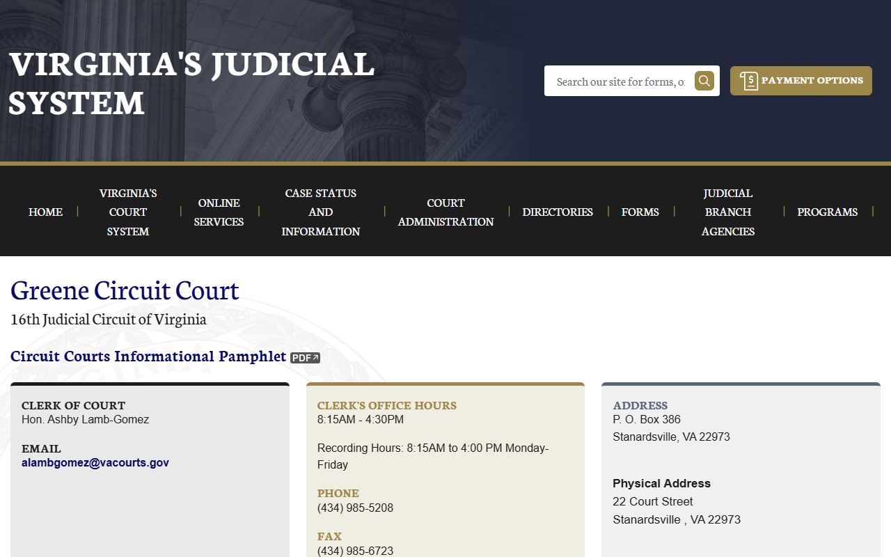 Greene County Circuit Court deed records page
