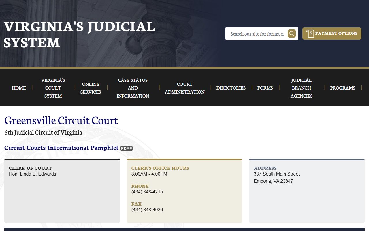 Greensville County Circuit Court deed records page