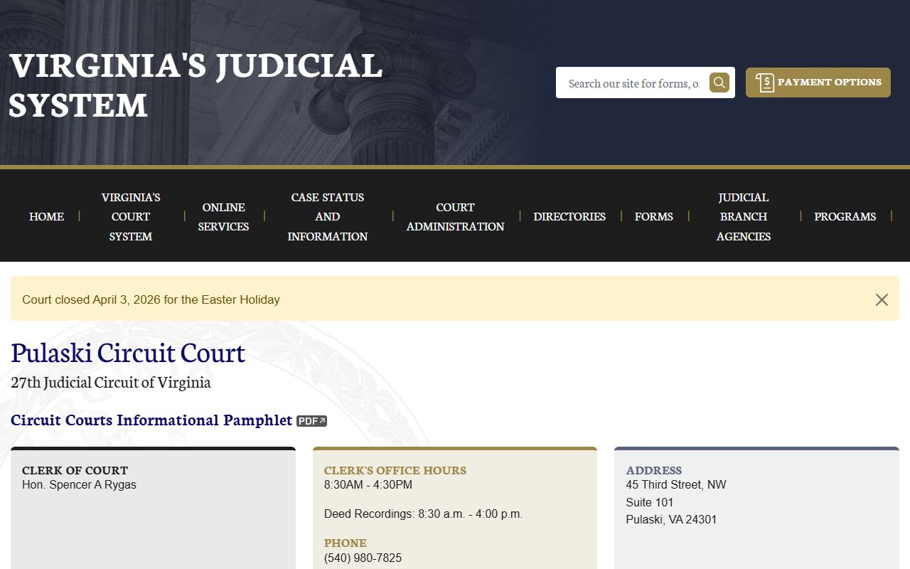 Pulaski County Circuit Court deed records resource page