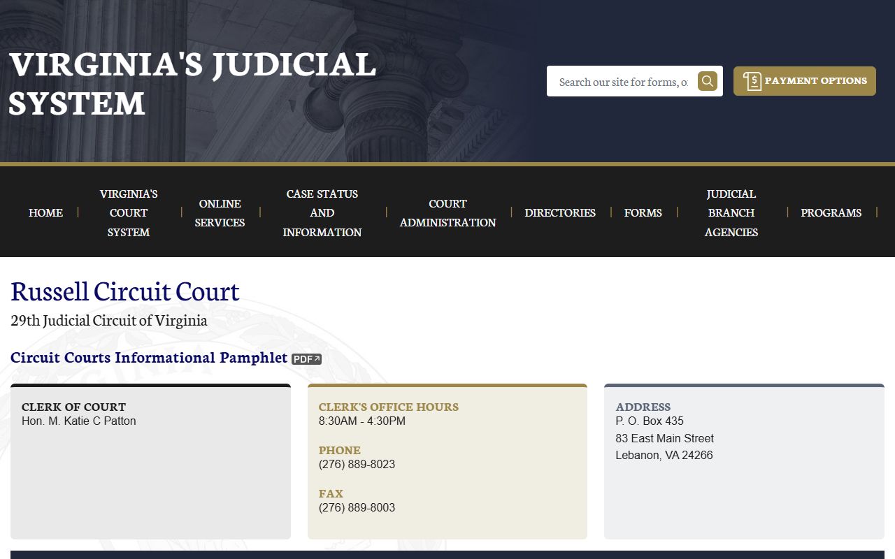 Russell County Circuit Court deed records page