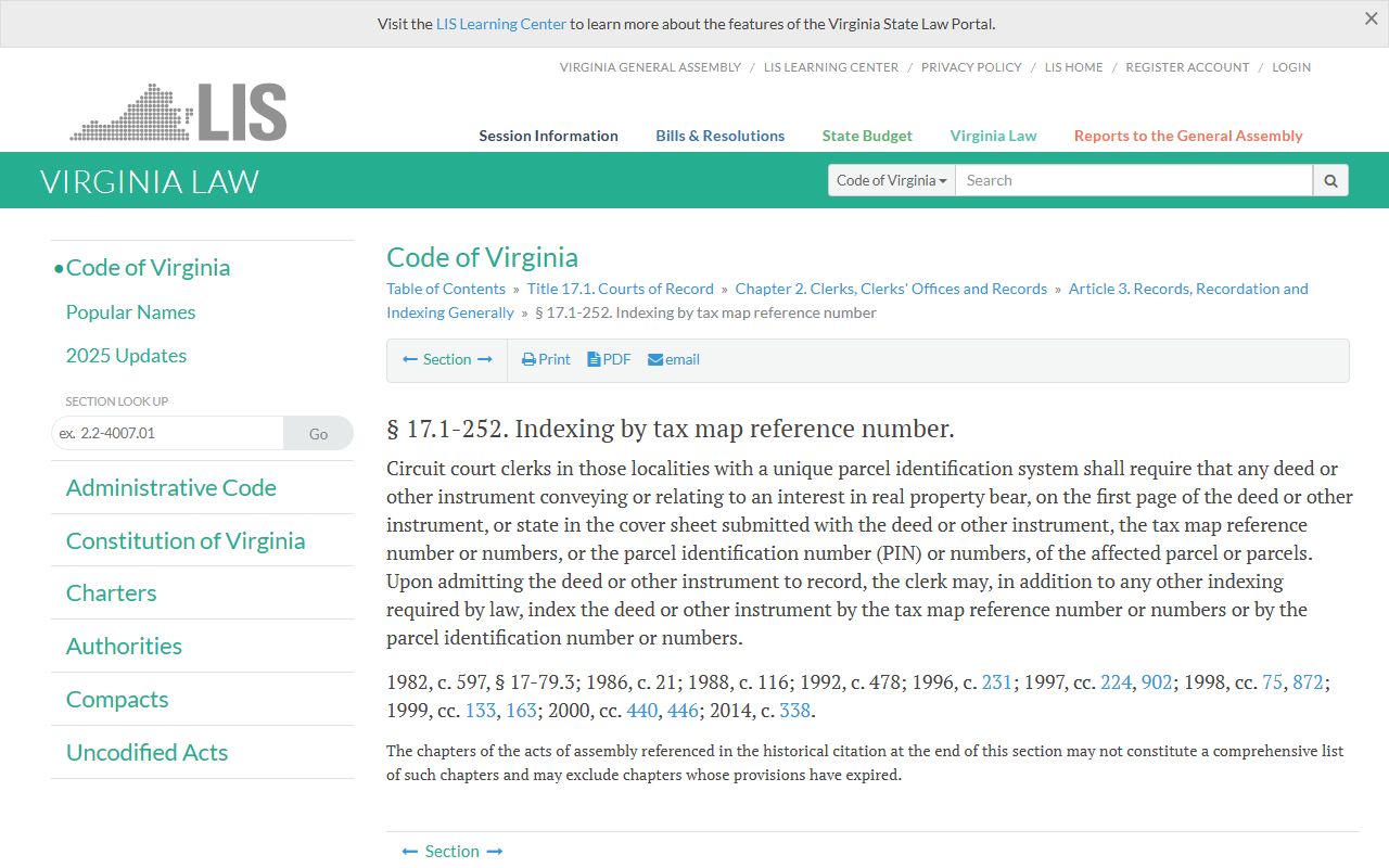 Virginia Supreme Court Records Access portal for searching Newport News deed records online