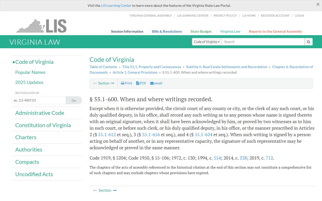 Virginia Supreme Court Records Access portal for searching Norton deed records online