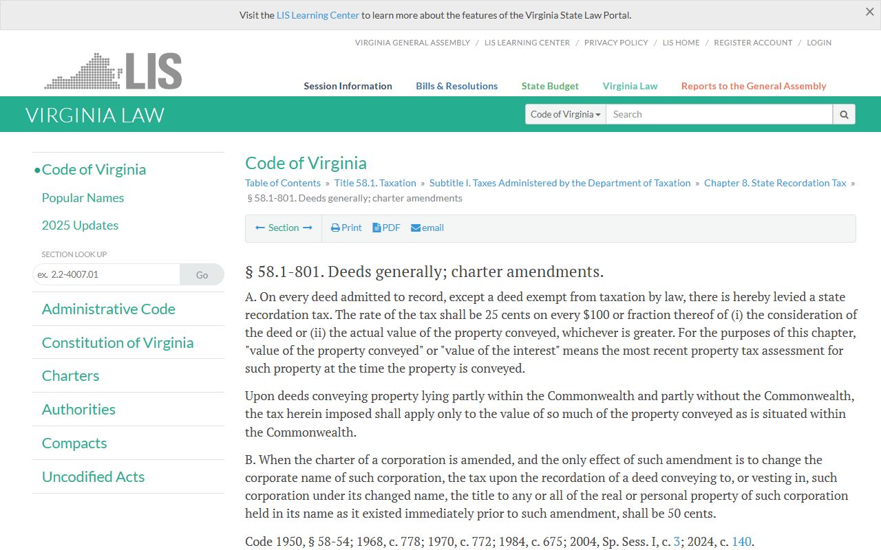 Virginia SRA system for Roanoke County deed record searches