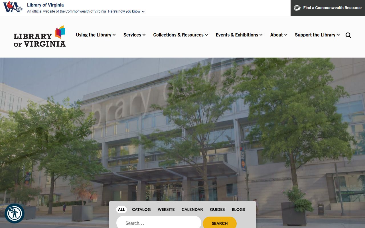 Library of Virginia deed records and historical land documents